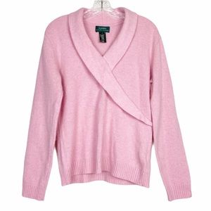 Lauren Ralph Lauren light pink lambswool sweater